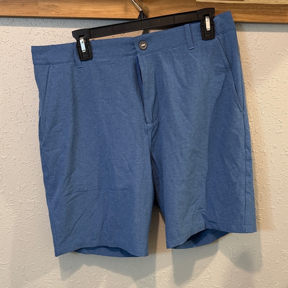 Puma Men's Flat Front Blue Shorts